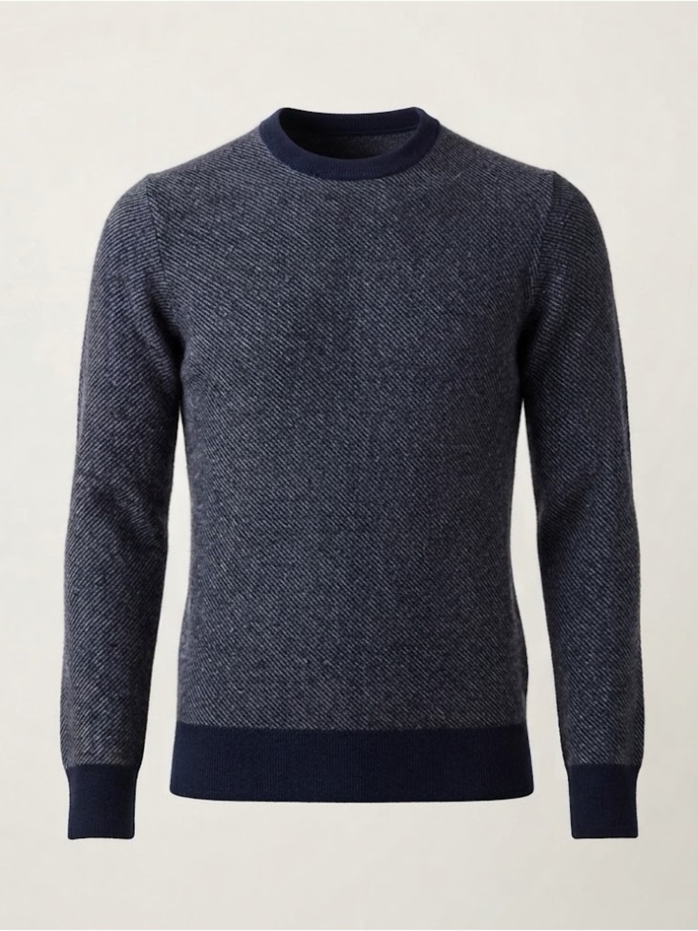 Hartford Cashmere Wool Blue Crew Neck Sweater